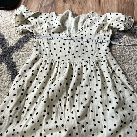 Madewell Lightspun Ruffle-Sleeve Babydoll Dress in Dot Toss - Picture 11 of 16
